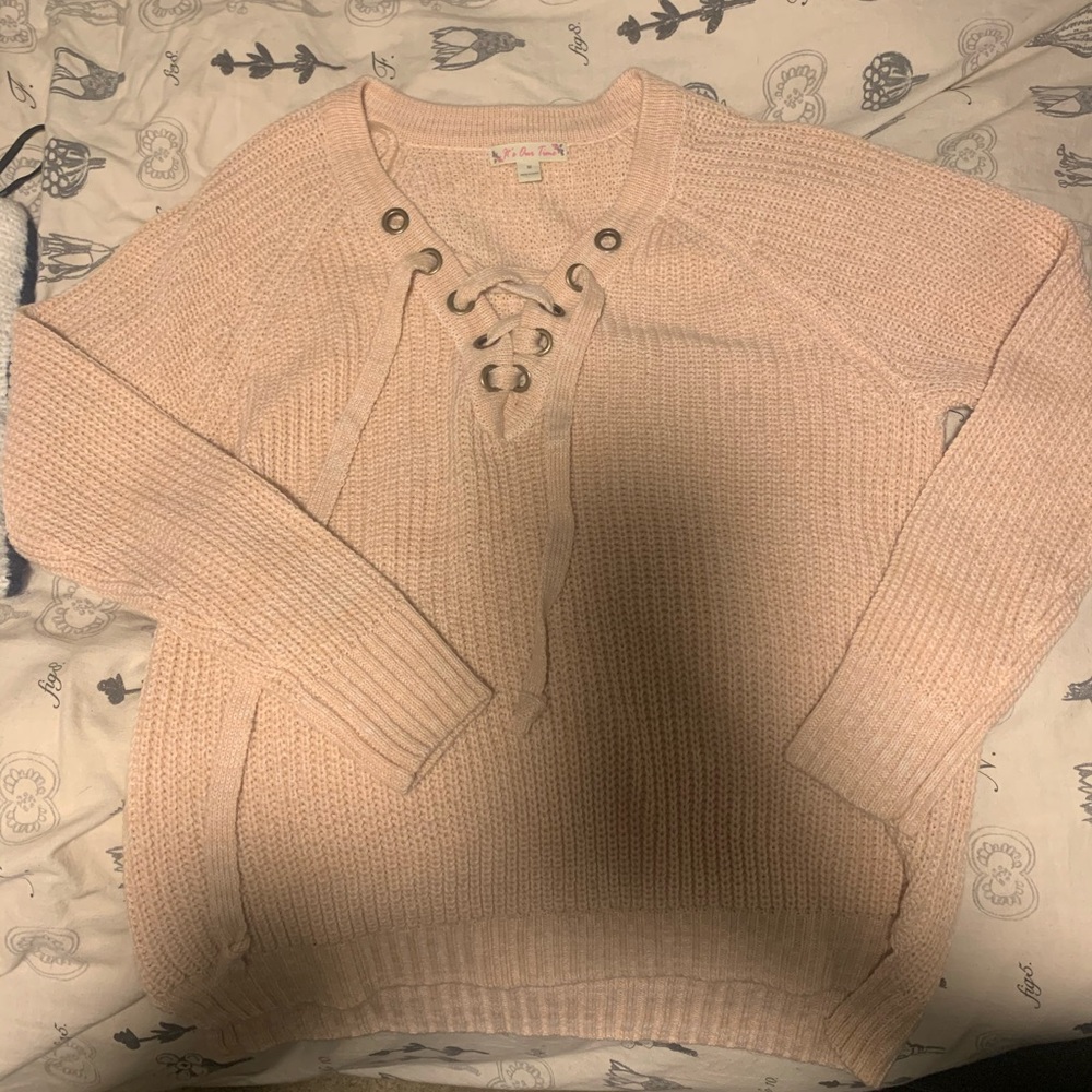 Women’s lace up sweater